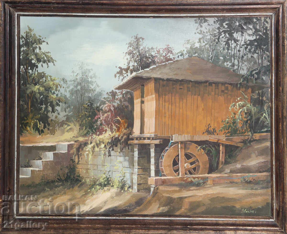 Ivaĭlo Stoĭchev Τοπίο από το Εθίρ πίνακας ελαιογραφίας