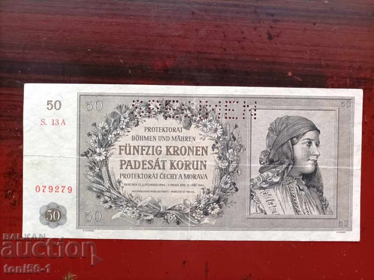 Βοημία και Μοραβία 50 κορώνες 1944