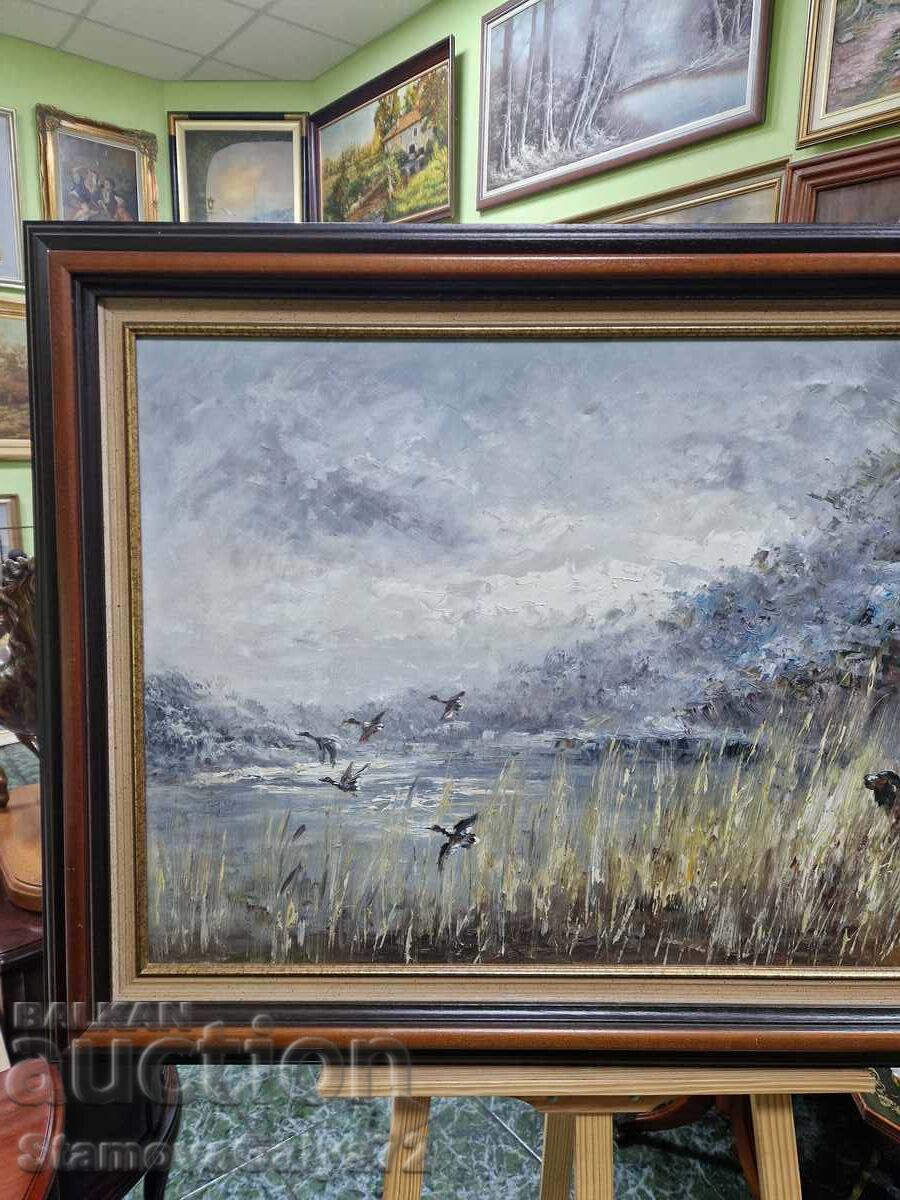 Unique antique master author oil painting on canvas - 5