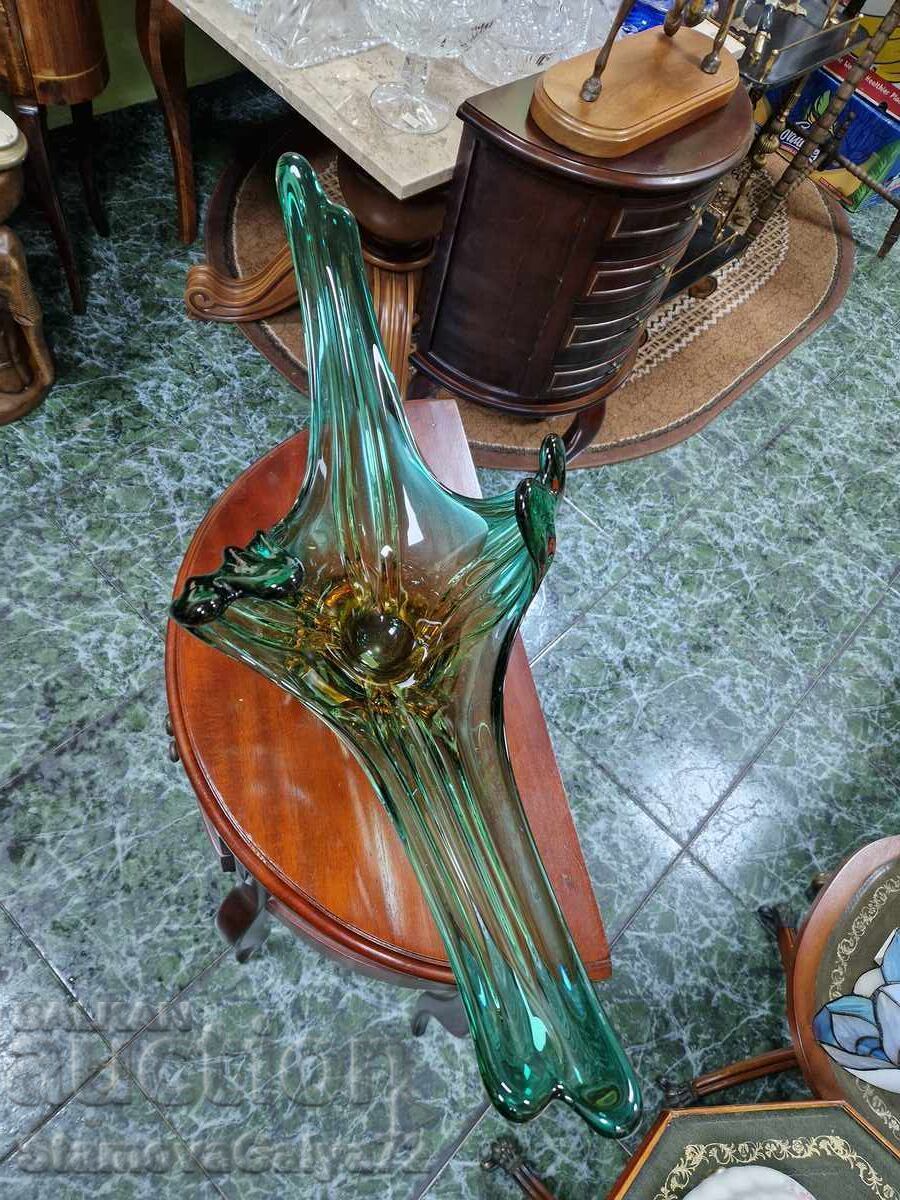 Unique Huge Crystal Italian Murano Fruit Bowl - 5