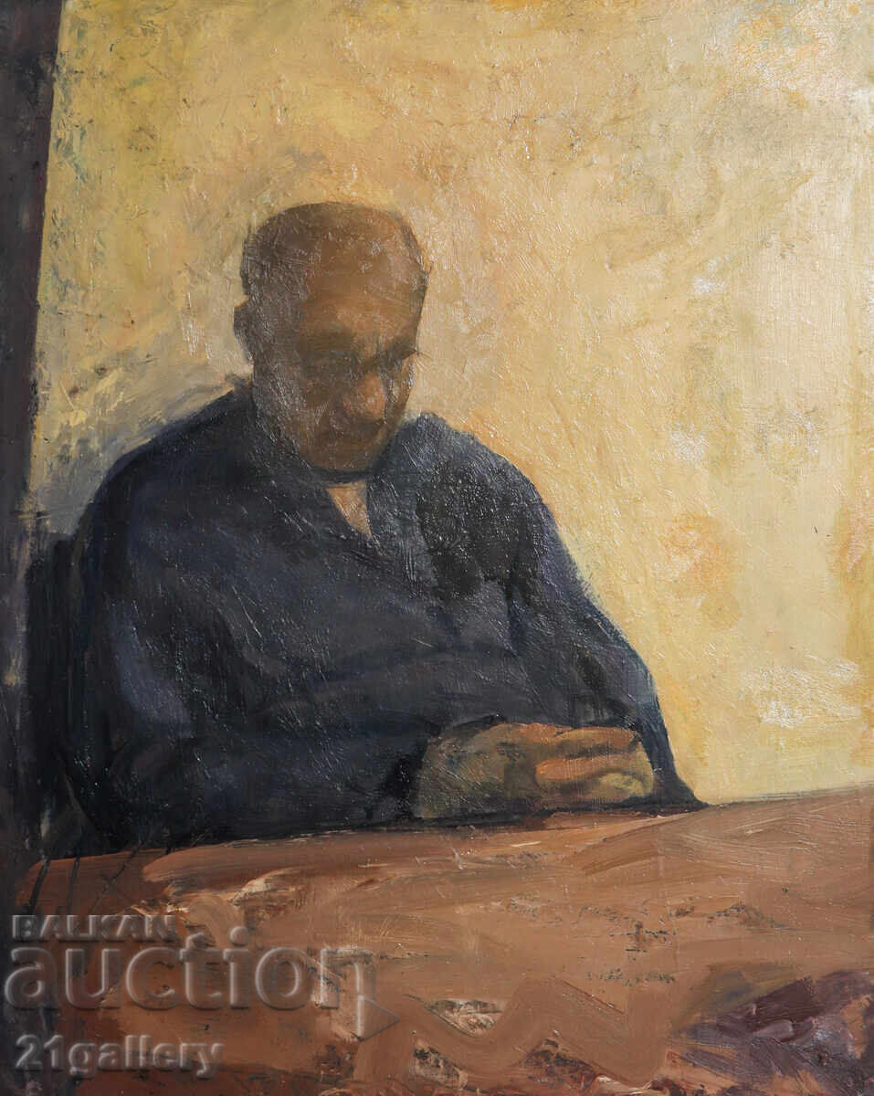 Стара картина маслени бои мъжки портрет Стара картина маслени бои мъжки портрет
