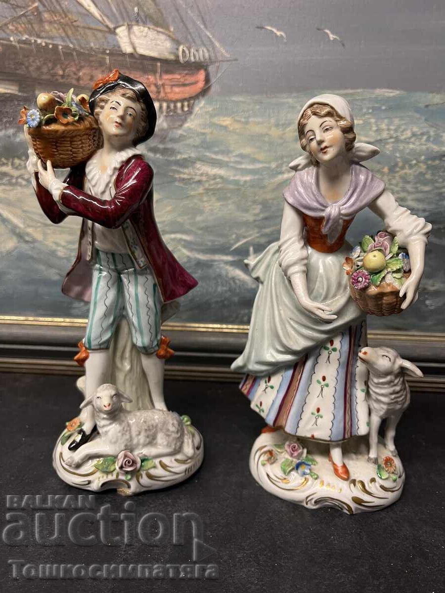 Figurine din porțelan Sitzendorf, Germania, 1920