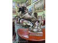 Minunată figurină statuetă franceză antică din bronz