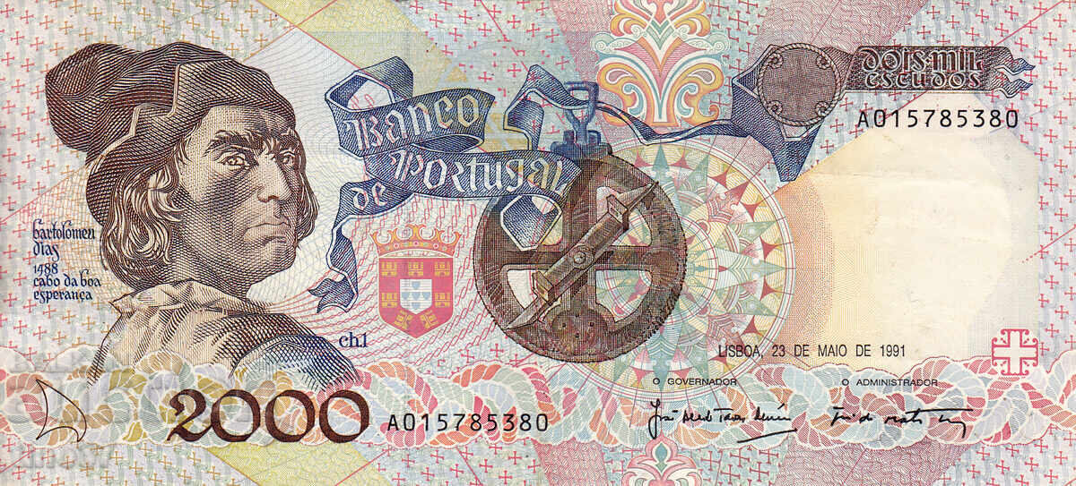 tino37 - PORTUGALIA - 2000 ESCUDOS - 1991 - VF cu preț € 19.90 | 38.92 BGN