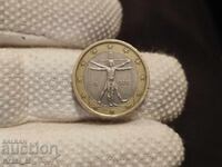 Σπάνιο νόμισμα, 1 ευρώ 2002, Λεονάρντο ντα Βίντσι, Ιταλία