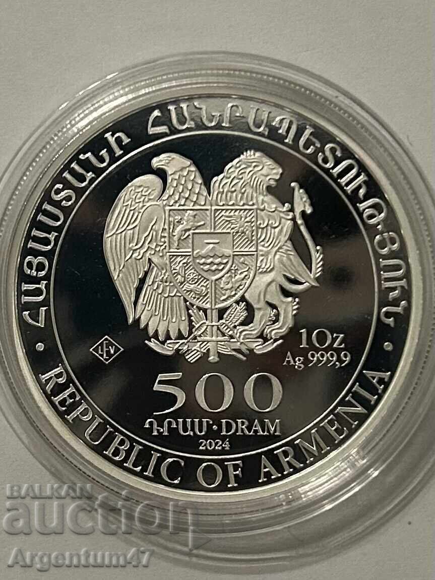 Licitație ARGINT 1 OZ 2025 ARMENIA - ARCA LUI NOE