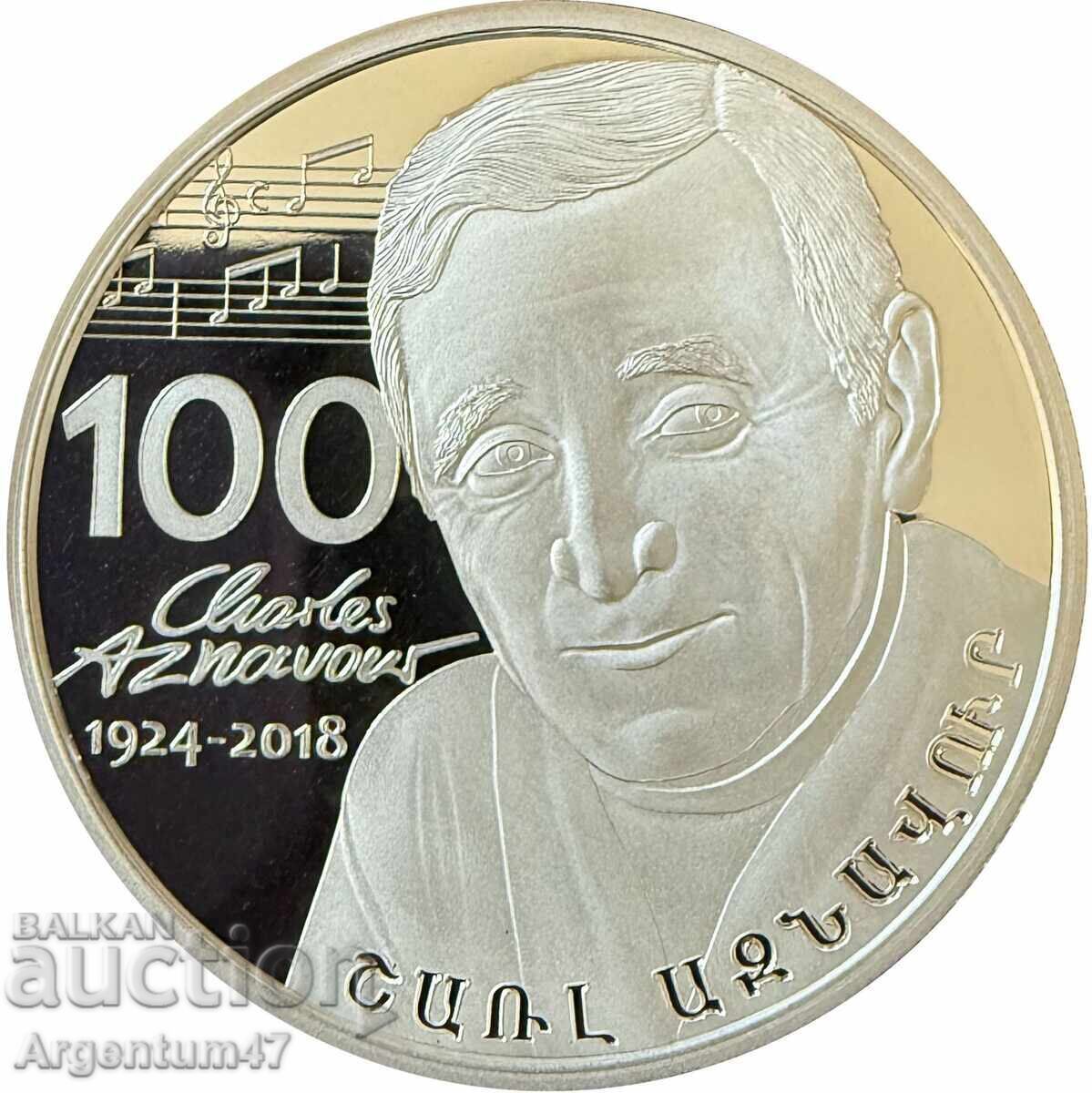 ARGINT 1 OZ 2024 ARMENIA - CHARLES AZNAVOUR