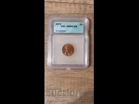 Η.Π.Α., 1972, Ένα σεντ, ICG, MS62 RB. Β.Ζ.Χ