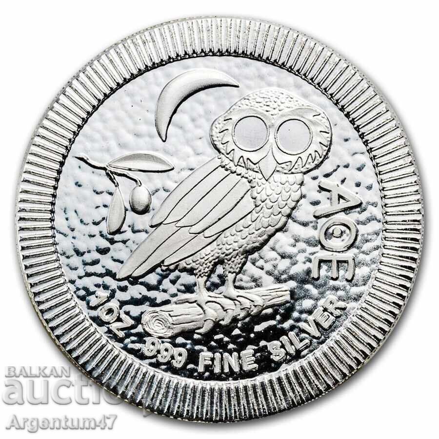 СРЕБРО 1 OZ 2020 НИУЕ - АТИНСКА СОВА СРЕБРО 1 OZ 2020 НИУЕ - АТИНСКА СОВА