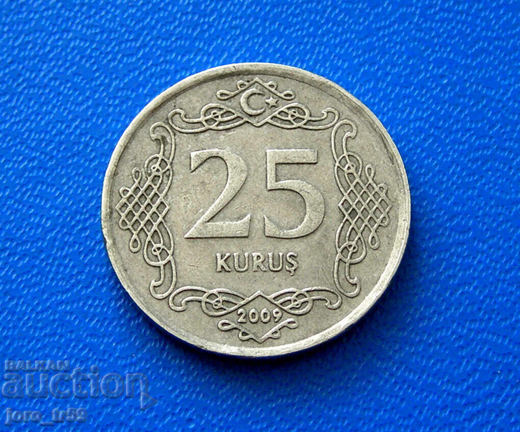 Τουρκία 25 kurush /25 Kuruş/ 2009 Τουρκία 25 kurush /25 Kuruş/ 2009