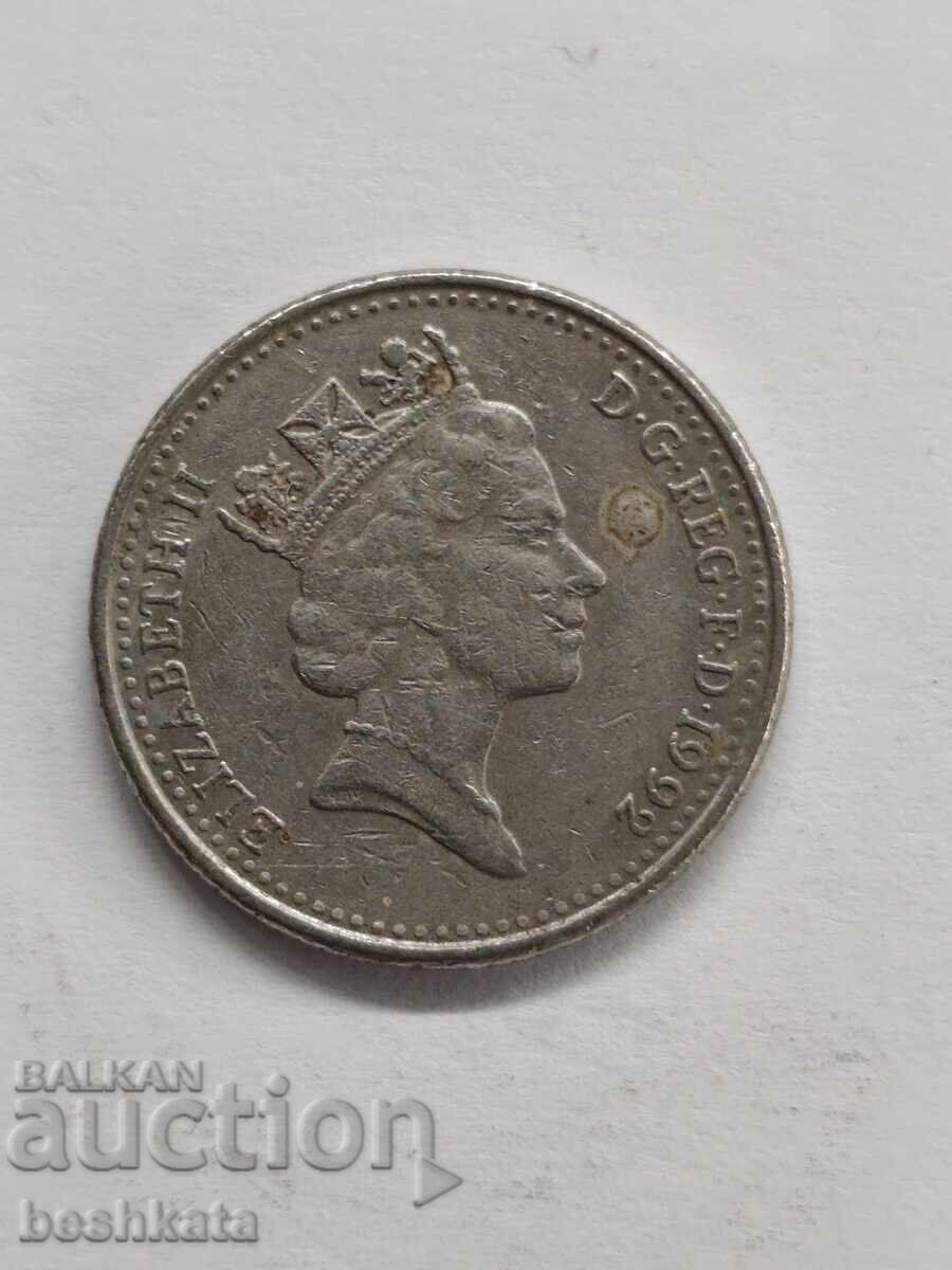 Marea Britanie - 10 pence (1992)