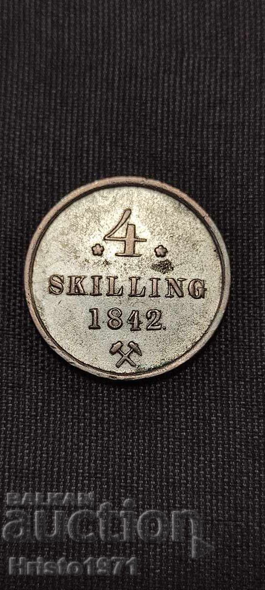 4 σκιλίνγκ 1842