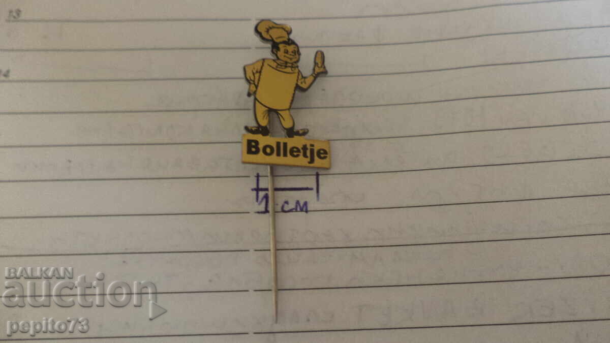 Аукцион Значка рекламна ,Bolletje,марка сухари