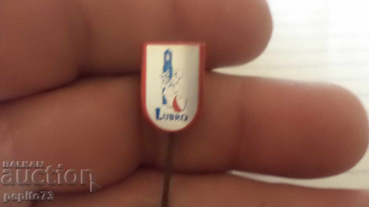 Insigna promoțională, Lubro, marcă de pâine cu preț € 1.00 | 1.96 BGN Insigna promoțională, Lubro, marcă de pâine cu preț € 1.00 | 1.96 BGN