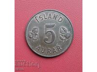 Iceland - 5 Aurar 1946 - Extremely well preserved