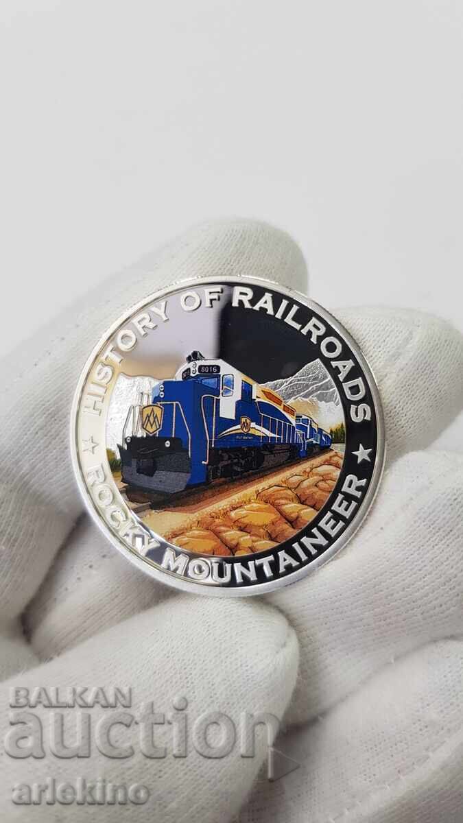 Monedă rară de argint 5 dolari 2011 "Istoria Căilor Ferate" cu preț € 85.00 | 166.25 BGN