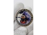 Рядка сребърна монета 5 долара 2011 "История на Железниците"