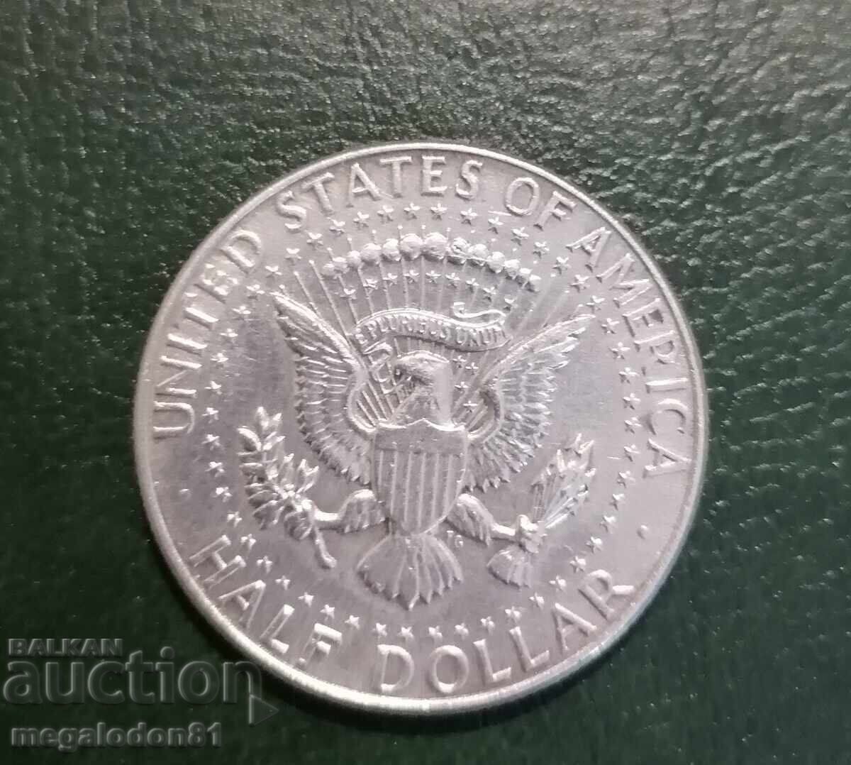 SUA - jumătate de dolar 1964 cu preț € 30.00 | 58.68 BGN
