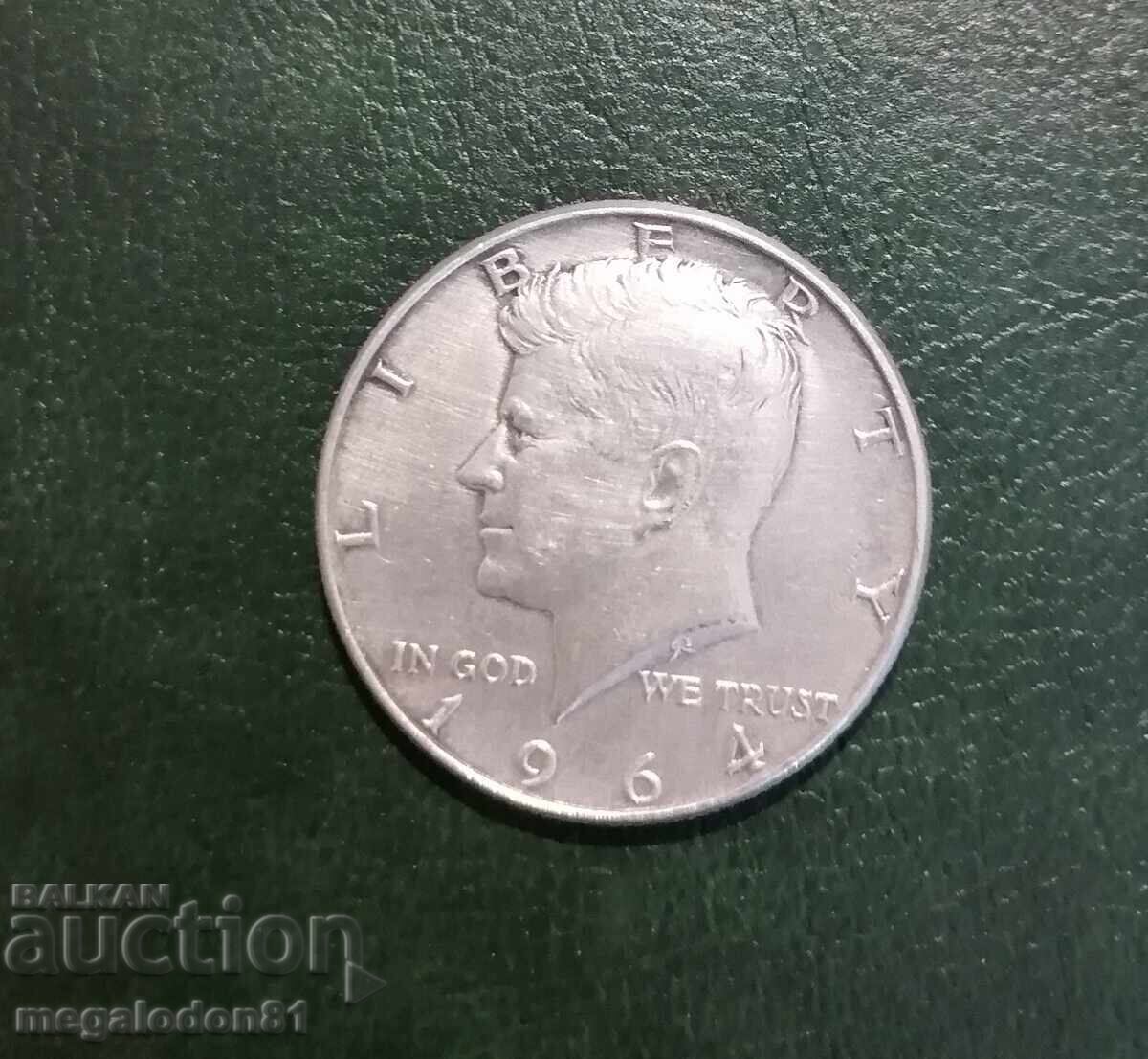 SUA - jumătate de dolar 1964