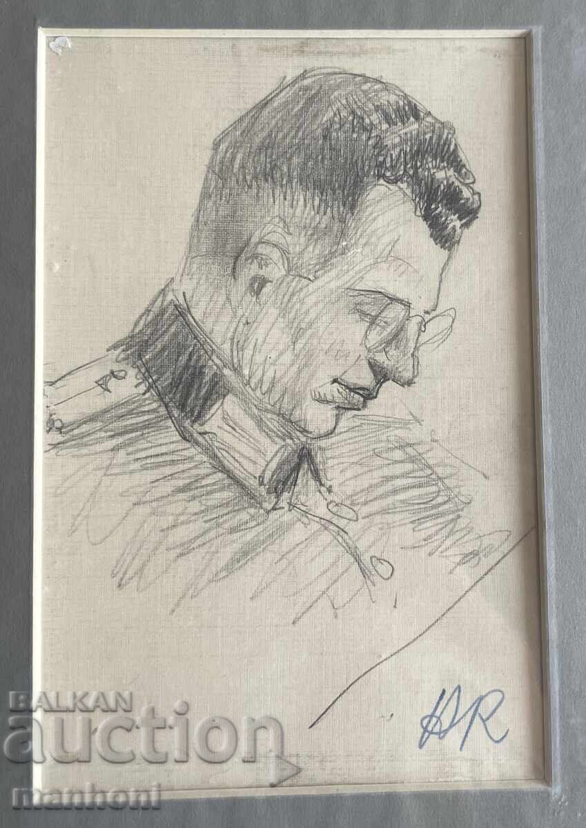 6 Desene de Nicola Kozhuharov, ofițer, creion, semnate, Dimensiune cu preț € 250.00 | 488.96 BGN