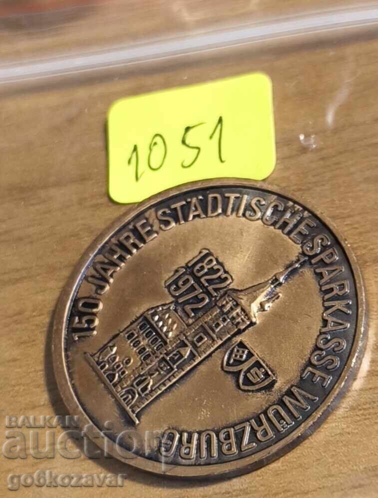 Δημοπρασία Μετάλλιο Βύρτσμπουργκ 1972 UNC