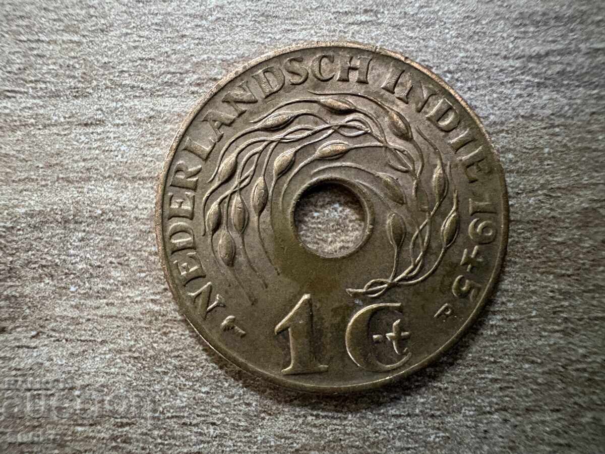 Indiile de Est Olandeze - 1 cent (1945) - 'P'