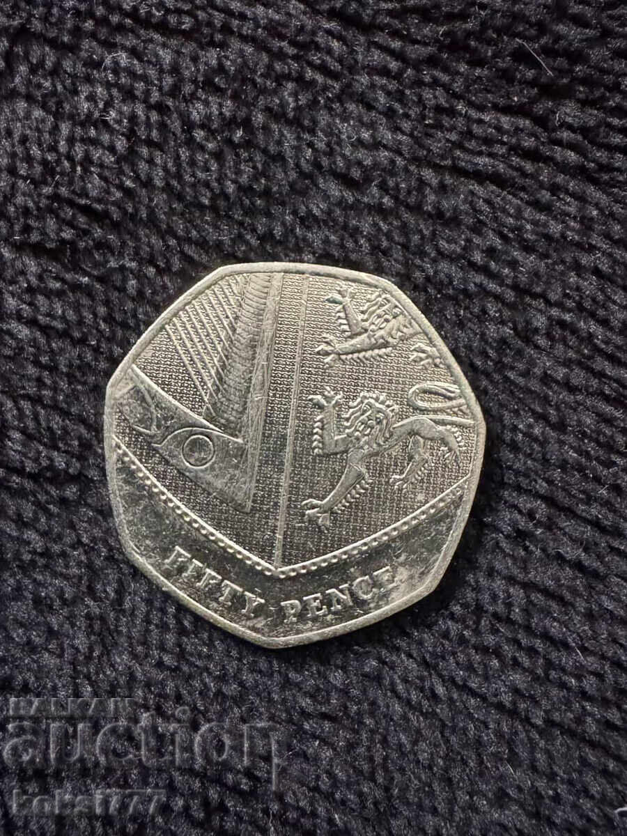FIFTY PENCE 2019 United Kingdom - Rare FIFTY PENCE 2019 United Kingdom - Rare