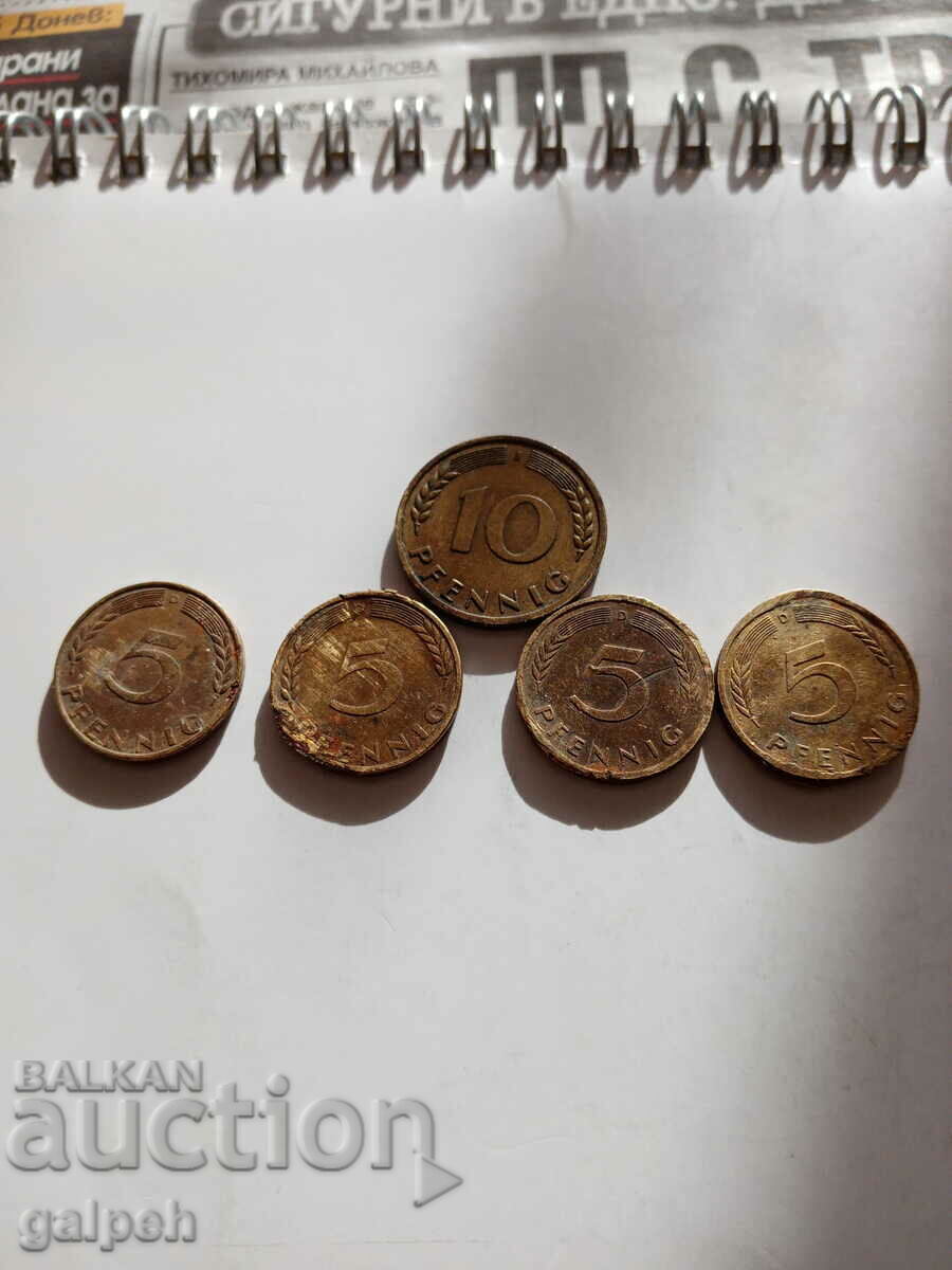 GERMANIA - LOT DE PFENNINGS - 9 buc. - 2,5 BGN - 6