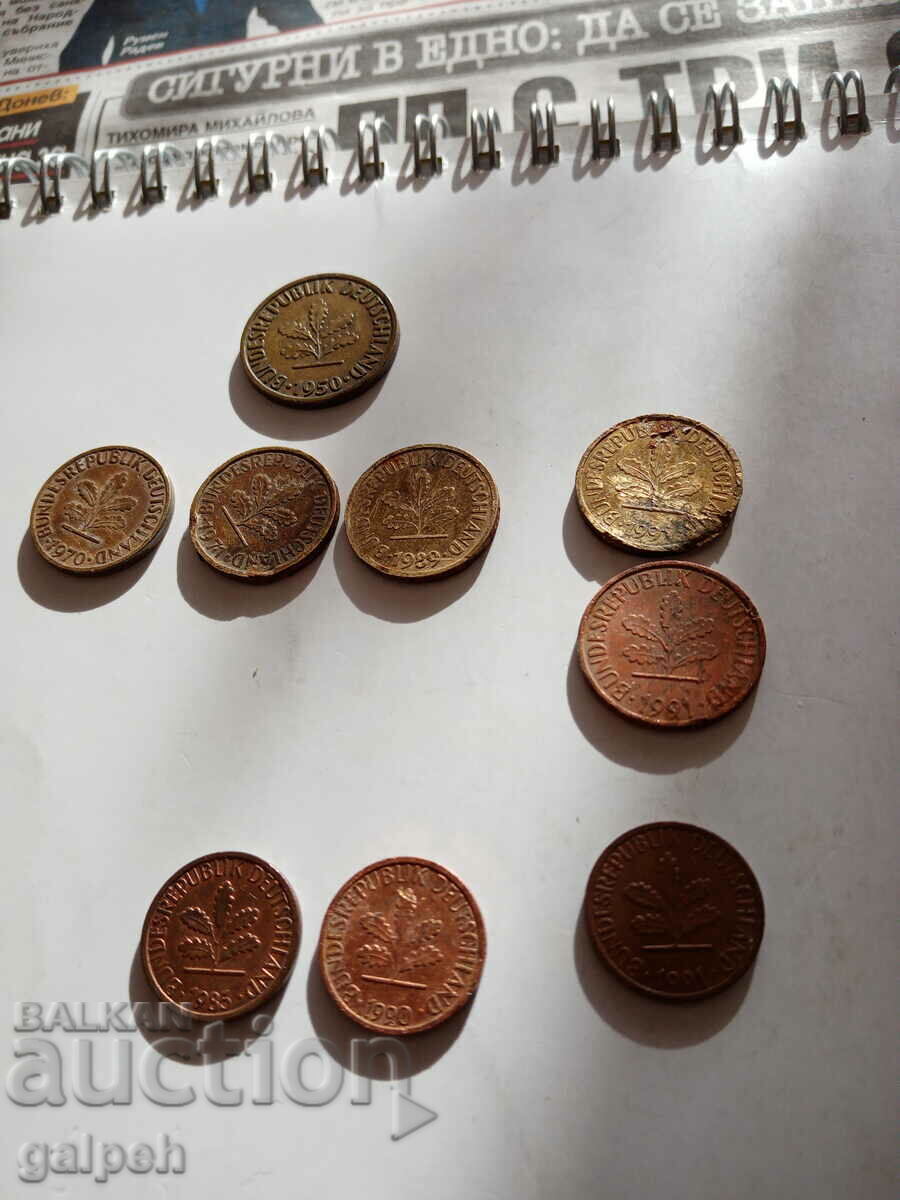 GERMANIA - LOT DE PFENNINGS - 9 buc. - 2,5 BGN
