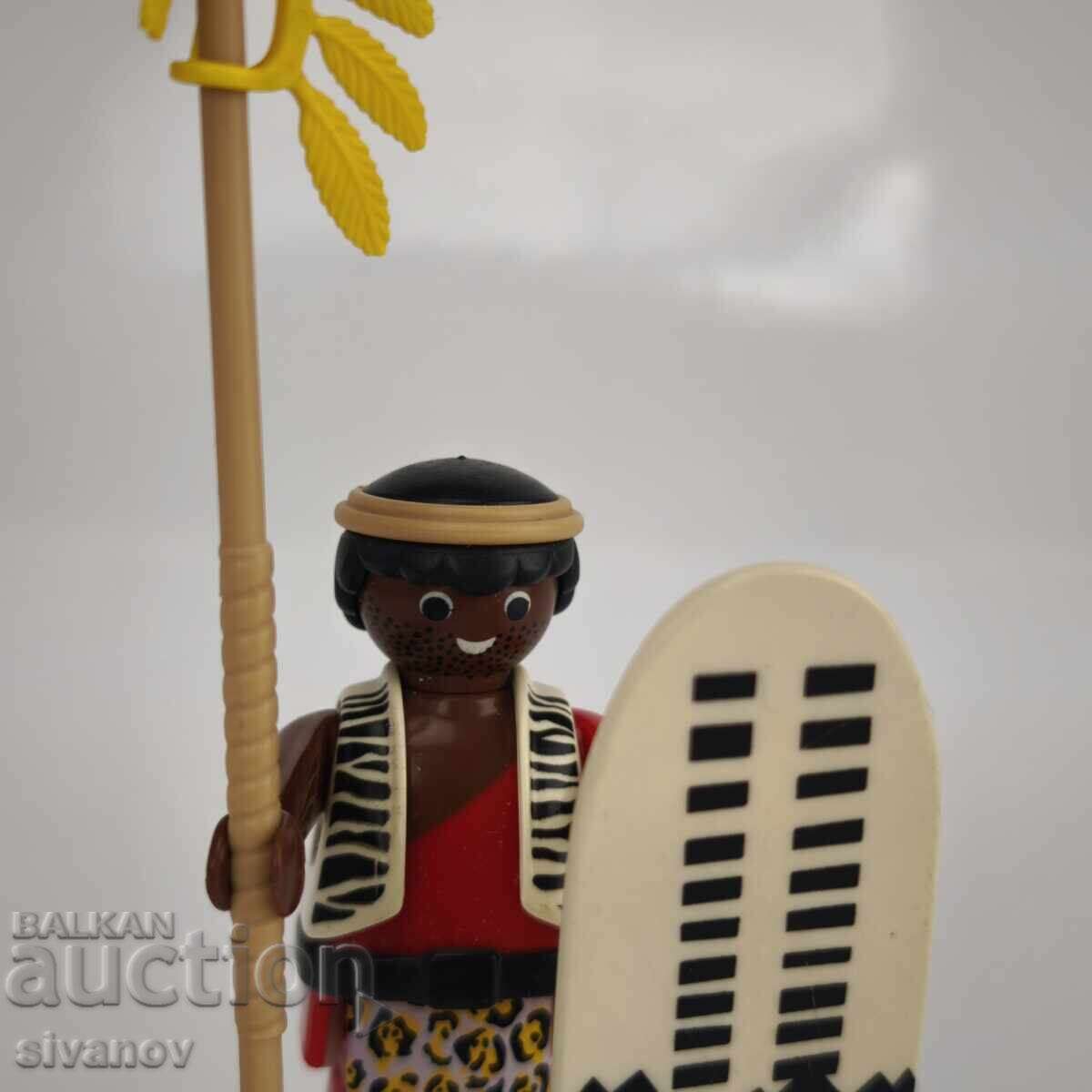 Παράδοση Πλέιμομπιλ Playmobil αφρικανός πολεμιστής ζουλού #6272