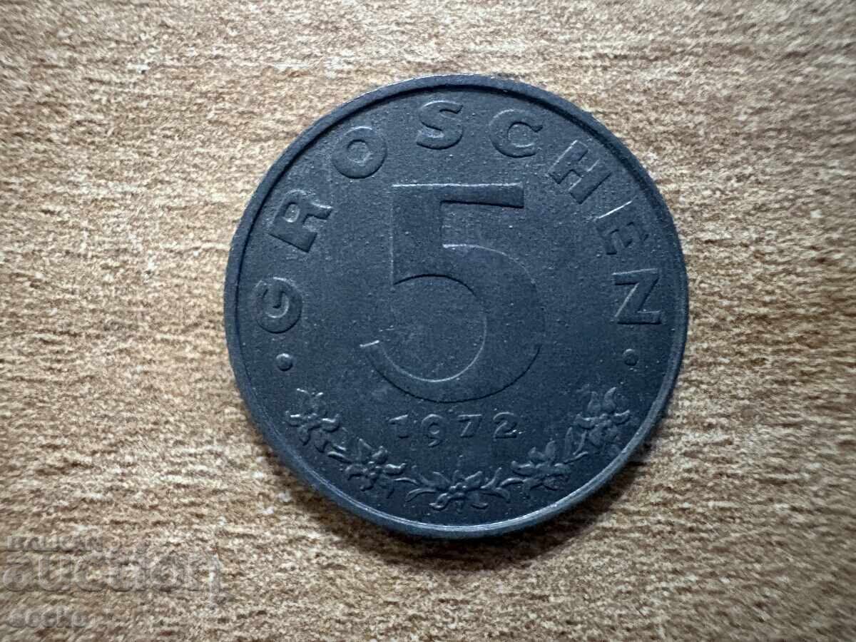 Austria - 5 groși (1972)