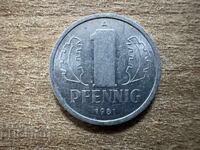ГДР - 1 пфениг (1981)