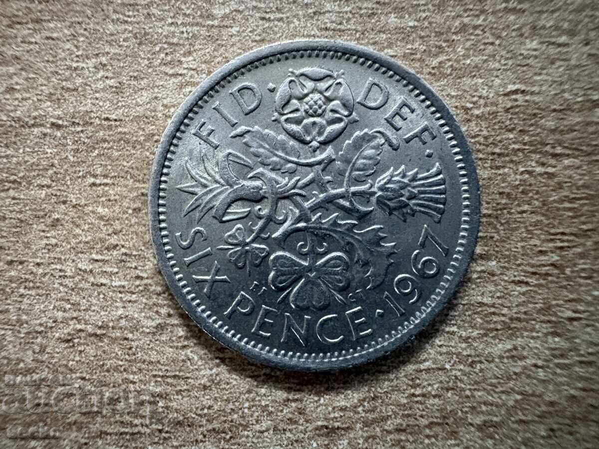 Ηνωμένο Βασίλειο - 6 πένες (1967)