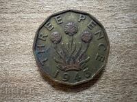Marea Britanie - 3 pence (1943)
