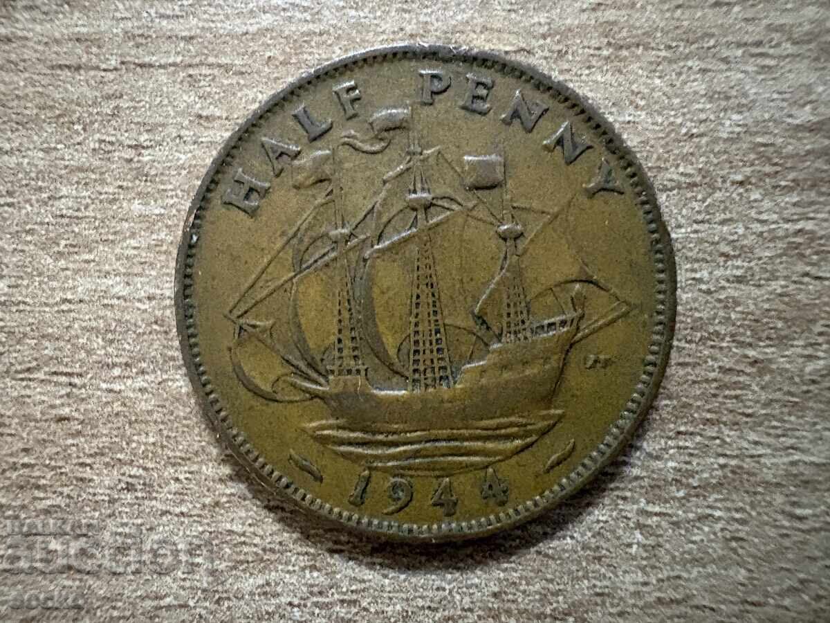 Marea Britanie - 1/2 penny (1944)