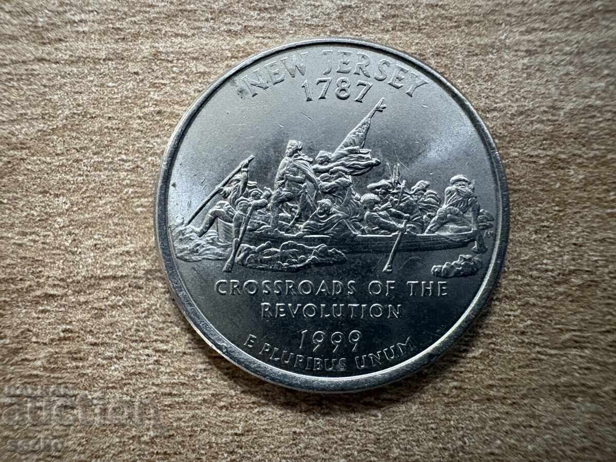 SUA - 1/4 dolar (1999) - New Jersey - R