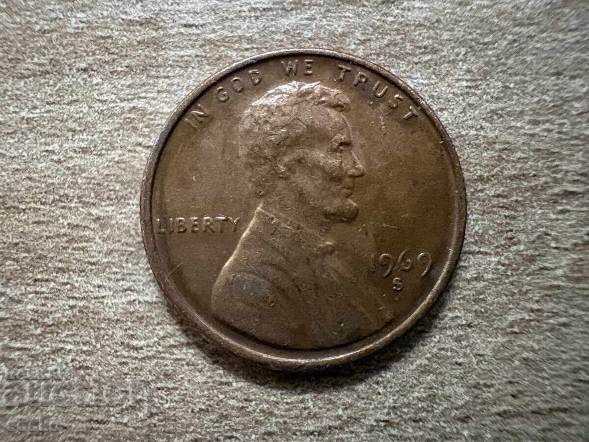 USA - 1 Cent (1969) - S with price € 0.25 | 0.49 BGN