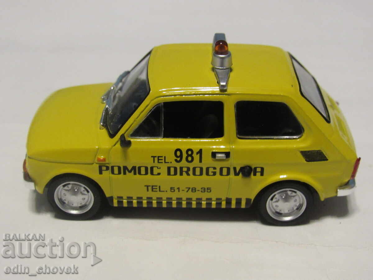 1/43 DéAgostini Полша соц Fiat 126P пътна помощ. Нов с цена € 16.00 | 31.29 лв.
