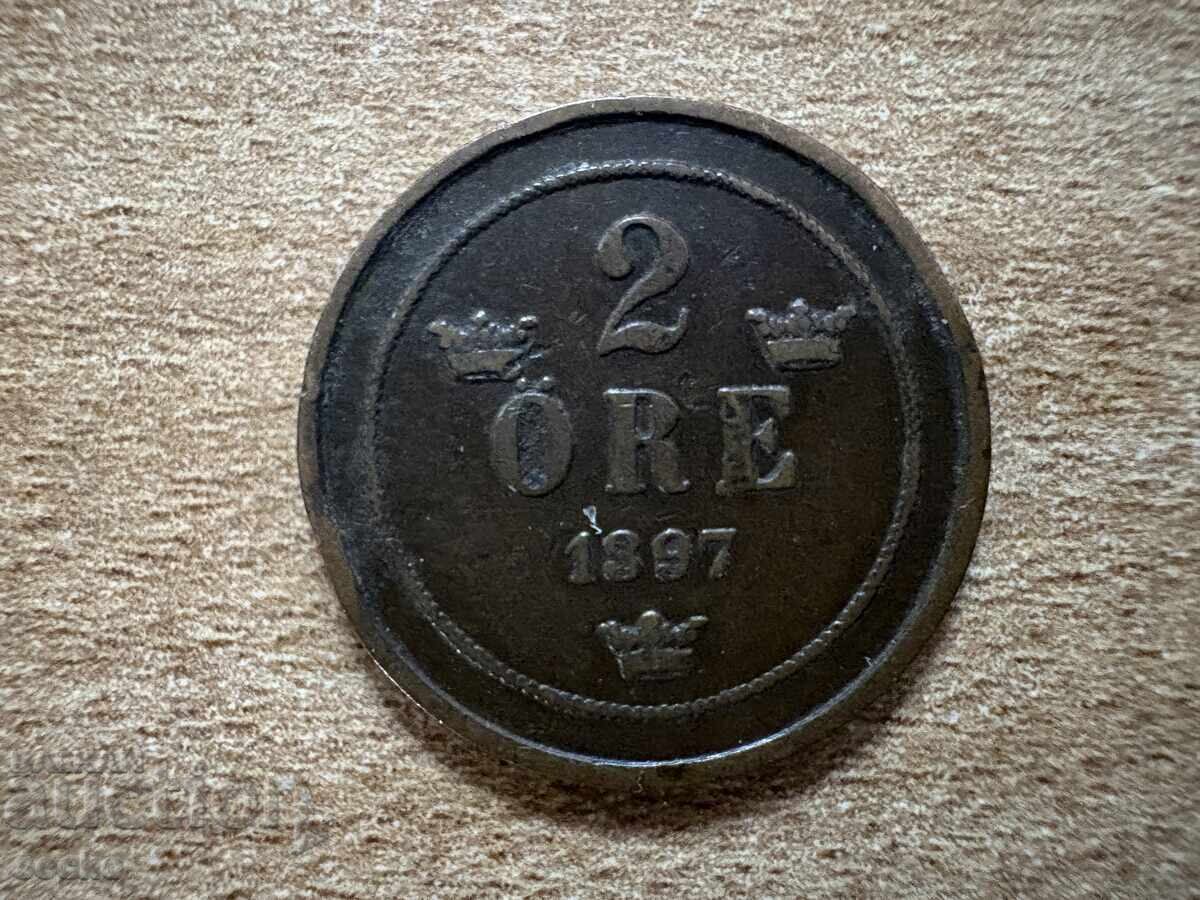 Suedia - 2 öre (1897) Suedia - 2 öre (1897)