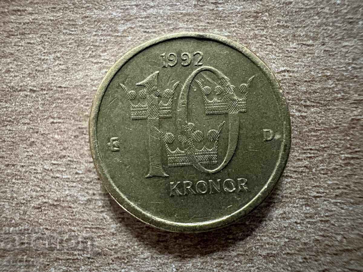 Suedia - 10 coroane (1992)