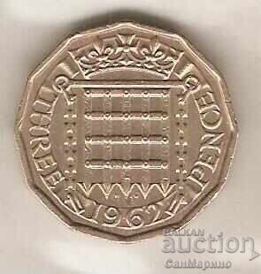 +Great Britain 3 pence 1962