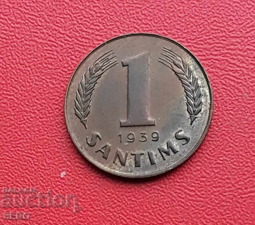 Letonia - 1 santim 1939