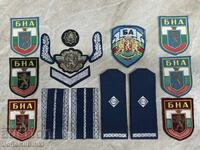 Lot of BNA Emblems, Shoulder Boards, Collar Tabs—16 pieces