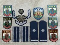 Lot of BNA Emblems, Shoulder Boards, Collar Tabs—16 pieces