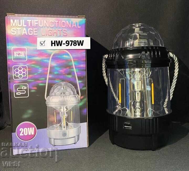 LED și RGB discotecă lumini + discotecă minge HW-978