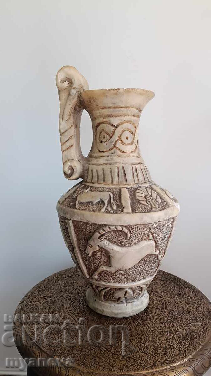 Licitație Amforă, vază, lucrată manual, probabil din alabastru