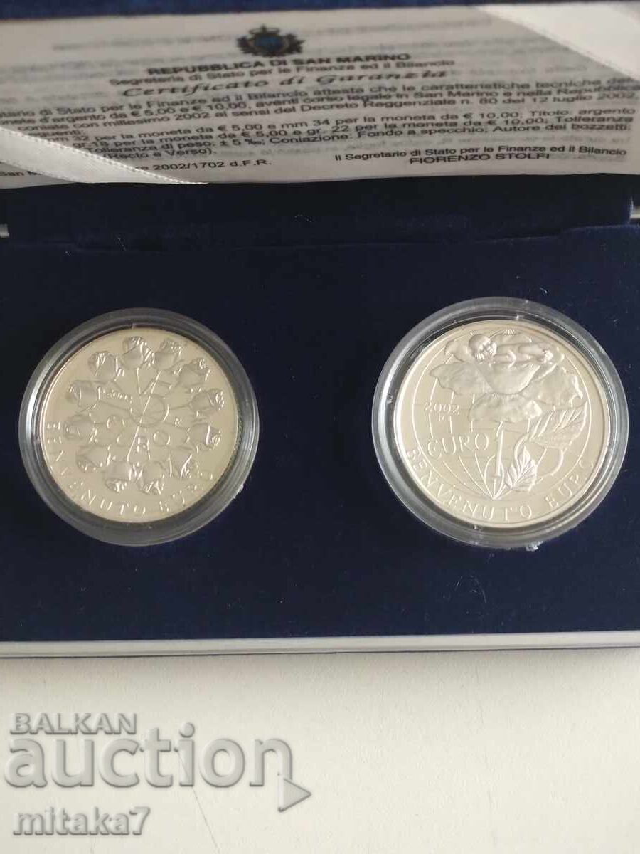 Σετ ασημένιων νομισμάτων 2002, Σαν Μαρίνο Σετ ασημένιων νομισμάτων 2002, Σαν Μαρίνο