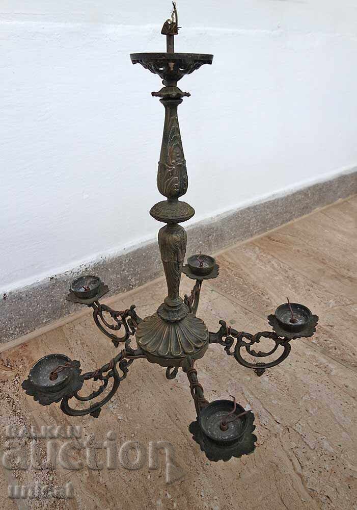 Παλαιός, αντίκα, μεταλλικός πολυέλαιος