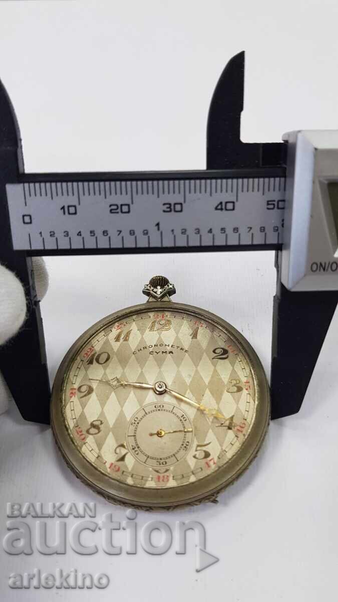 Mecanism și cadran pentru Ceas de Buzunar "CYMA" Elveția - 7