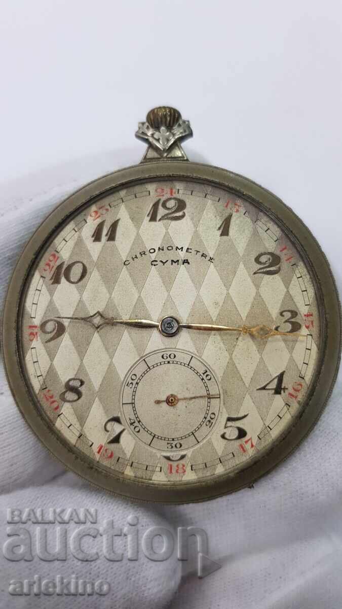 Mecanism și cadran pentru Ceas de Buzunar "CYMA" Elveția